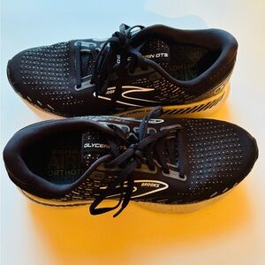 Brooks Men's Black Running Shoes Glycerin GTS 20 8.5 wide